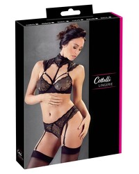 Strapsset, schwarz